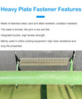 Six Point Eight Inch Lacing Splice Belt Fastener Set Two Piece Stainless Steel Rivet Fasteners on equipment