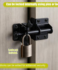 Self Locking Gate Latch For Wooden Fences With Mounting Screws, Easy Install Gravity Action Latch, Strike Plate And Hardware Included For Quick No Fuss Secure Gate Closure on wood gate with padlock