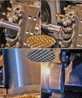 Machining process using 7pc High Strength Double Wheel Lathe Knurling Tools Set With Diagonal Knurling Wheels And Three Pitch Options 0.5mm 1.0mm 2.0mm