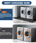 Anti-Vibration Floor Mat For Washer And Dryer, Large 62.9 X 29.5 Inches, Foldable Rubber Pad with noise-reducing feature