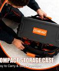 Person organizing 131 Piece Thread Repair Kit With HSS Drill Bits And Stainless Steel Helicoil Inserts into compact storage case