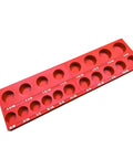 Half Inch Drive SAE Socket Organizer For 6-Point Impact Sockets, Compatible With Shockwave Set 49-66-7012, Clear Layout
