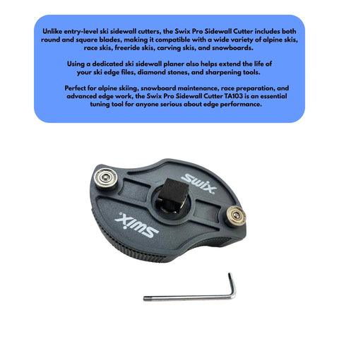 Pro Sidewall Cutter TA103 For Ski And Snowboard Tuning With Round And Square Blades Edge Prep Tool For Exposing Metal Edges Precise Sidewall Removal Race Ready Ski Tuning Gear