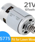 Beefy 21V DC Motor With 19500 RPM And 10T Helical Gear High Torque Replacement for Lawn Mowers and Industrial Tools