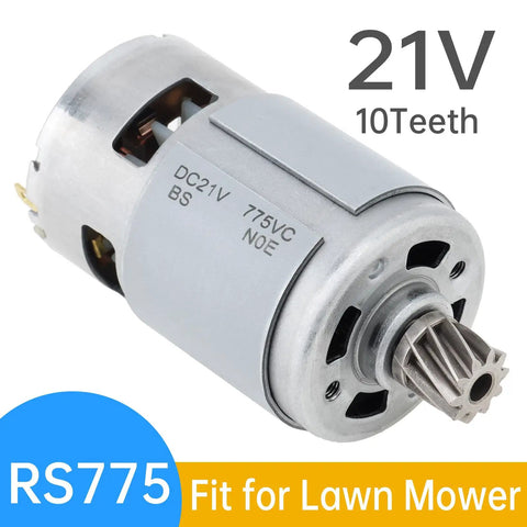 Beefy 21V DC Motor With 19500 RPM And 10T Helical Gear High Torque Replacement for Lawn Mowers and Industrial Tools