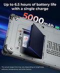 Built Like A Tank Rugged Tablet Running Windows 11 Pro with 5000mAh battery detail for long field use.
