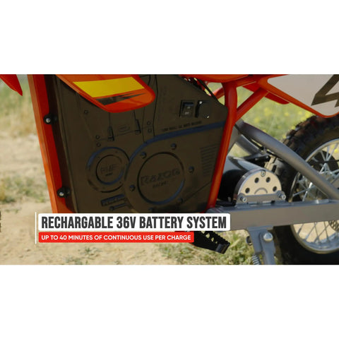 MX500 Dirt Rocket Electric Ride On Bike For Teens Ages 14 And Up 36V Battery Top Speed 15 MPH 40 Minute Run Time