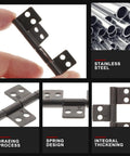 Heavy Duty Stainless Steel Door Hinges 2 Pack With 360 Degree Damping Pivot in close-up view, highlighting stainless steel material.