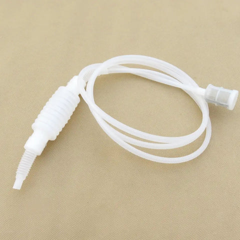 6 Pack Anti Blocking Front Screen Siphon Pump For Oil And Gas Emergency Transfer Portable Hand Pump For Gasoline Water And Other Liquids Ideal For Lawn Mowers Trimmers And Small Engines, white plastic pump with hose