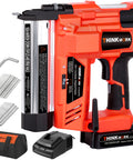 Cordless 20V 18 Gauge Brad Nailer Dual Mode Nail Gun For DIY Pros And Home Renovations with charger, nails, and bag