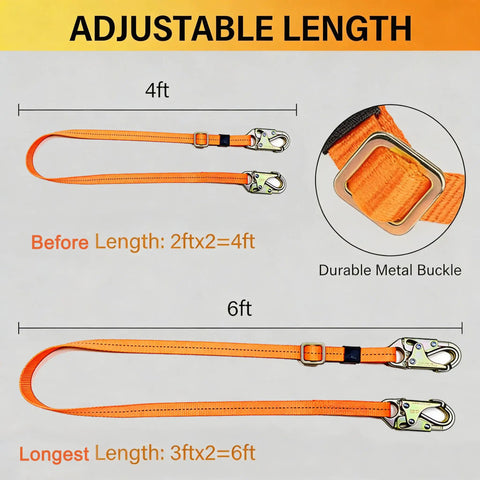 Adjustable Tree Climbing Lanyard With Quick Slide Toggle Built Tough As Nails 3mm Polyester Webbing adjustable length with metal buckle.