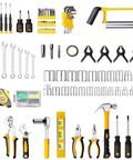168 Piece Socket Wrench Auto Repair Tool Set With Plastic Toolbox Storage Case For Home Garage Projects tools spread out