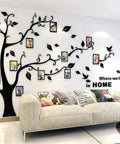 3D Tree Wall Decals For Living Room And Bedroom Dope DIY Photo Frame Tree Murals Family Photo Frame Sticker Set Large 91 By 69 Inches Black Right Wall Decor Nature Inspired Home Vibe