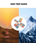 Lever Wire Connectors Kit, Tool-Free Quick Push-In Splice Connectors For Lighting Fixtures, shown with temperature range from -40°C to 105°C