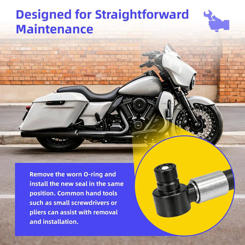 Fuel Line Quick Disconnect O Ring Kit For 2001 And Newer EFI Motorcycles, Complete Set with check valve and male end O rings