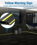 10 Foot Floor Cable Cover Protector Pro Grade Heavy Duty PVC Duct with yellow warning stripes outside house