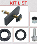 Toyota 8 Inch Clamshell CV Axle Bearing Puller Seal Kit including puller tools and seals for 4Runner, FJ Cruiser, Tacoma.