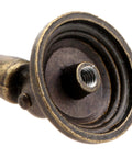 Close-up of Antique Bronze Single Hole Cabinet Pull for Wooden Furniture, 62x24mm, showing durable zinc alloy and vintage design.