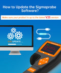 Software update screen and Power Circuit Tester Probe Kit Pro Grade For Automotive Use With Oscilloscope Mode 9 To 30V AC DC