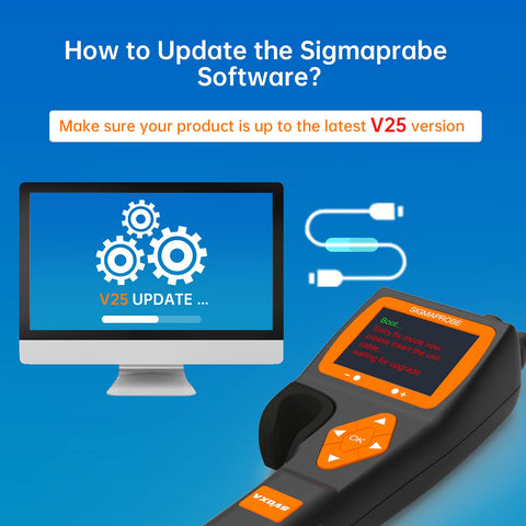 Software update screen and Power Circuit Tester Probe Kit Pro Grade For Automotive Use With Oscilloscope Mode 9 To 30V AC DC