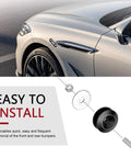 Front And Rear Bumper Quick Release Clips Kit For Most Cars Universal Bumper Fasteners With Four Quick Release Tabs Eight O Rings And Four Screws For Easy Install Black shown with installation process