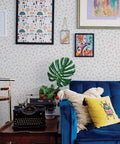 Living room with Effortless Peel And Stick Neutral Scout Wallpaper For Any Room Great For Walls And Accents Removable Self Adhesive