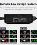 OBD Hardwire Kit For Dash Cam USB C Power Cable 10FT 12V To 24V To 5V With Low Voltage Protection display screen and settings
