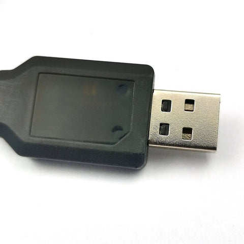 Close-up of USB end of Two Pack USB Charger Cable 1A With XH3P Connector For 7.4V LiPo RC Cars Drones And Quadcopters