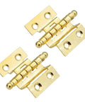 Gold Decorative Hinges For Cabinets And Jewelry Boxes Set Of 2 Crown Style 8 Hole 40mm Vintage Wood Box Hardware For Cabinets Doors And Luggage Chest With Easy Install