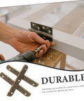 Installed view of LIFKOME 20-piece long piano hinges for furniture; antique-bronze, heavy-duty steel, 180-degree hinge