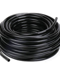 Coiled black 50 Foot Flexible PVC Distribution Tubing For Irrigation Drip System One Quarter Inch Drip Line Durable Garden Hose