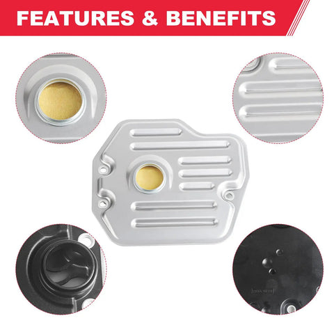 Heavy Duty Automatic Transmission Filter With Gasket Kit For U140E U140F U240E U241E Transmission Fits Toyota Lexus Scion RAV4 Camry.