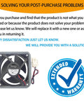 Upgraded OEM Refrigerator Evaporator Fan Motor For Compatible Models RF28HMEDBSR AA RF28HFEDTSR AA RF26HFENDSL AA fan with warranty symbol