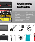 Badass 100 Foot Sewer Camera With A Big 9 Inch 1080p Screen And 512hz Wire Locator for inspecting pipes and accessing clogs.