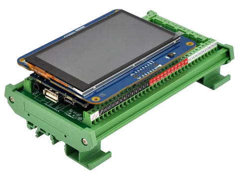 GIGA R1 WiFi Terminal Block Adapter Module for Industrial Control, DIN Rail or Screw Mount, Plug-and-Play GPIO Breakout Board, Standard Version With A0 to A11 and D0 to D53 Ports, with touchscreen