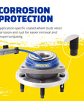 Wheel Bearing And Hub Assembly Direct Fit For Hyundai Sonata Tucson Azera Optima Sportage Cadenza Rondo Bolt On Replacement Easy Install with corrosion protection