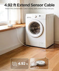 Upgraded Smart Water Leak Detector 1S With 4.92 Ft Sensor Cable WiFi Water Sensor placed near washing machine detecting leak