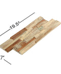 Teak 3D Wood Wall Panels Set Of 10 Handmade Unique Planks Premium DIY Wall Decor Real Teak Wood 9.5 Sq Ft Coverage 19.5x7 inches
