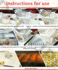 Instructions for use of Automatic Cookie Making Machine 180W with Powerful Motor and interchangeable nozzles and molds.