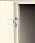 Two Pack Antique Steel Cabinet Hinges For Kitchen Cabinets With One Half Inch Overlay And Partial Wrap Half Hide Design Durable Steel Hardware