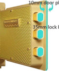Close-up of Compact Home Safe With Digital Keypad Small Keyless Lock Box For Quick Grab And Go Access 3 To 8 Digit PIN Heavy Duty Steel Security Safe For Bedroom Office Or Closet, showing 10mm door plank and 35mm lock bolt.