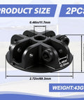 Two Pack 4 Way Roof Center Bracket Connector For Pop Up Canopies And Gazebos Heavy Duty Replacement Parts Black 69.3x30 mm