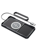 Slick Center Console Wireless Fast Charging Pad For Gmc Sierra 1500 2500 3500 Ev with USB connection and textured design.