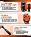 Streamlined card slot and smooth handwheel of 0.5 Ton Mini Lever Chain Hoist 5 Ft Ratchet Chain Puller With Upgraded Longer Handle