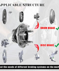 Front And Rear Wheel Hub Assembly 513288 Fits 2010 To 2017 Chevy Equinox Malibu Impala with ABS suitable for drum or disc brakes.