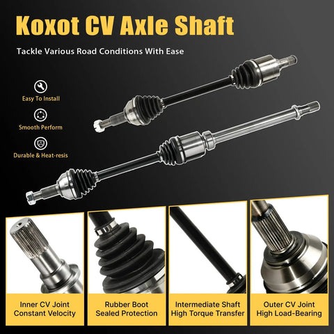 Front CV Axle Shaft Pair For Nissan Altima 2013 2014 2015 2016 2017 2018 2.5L L4 Only Fits Driver And Passenger Side OE Replacement NCV53018 NCV53023 Kit, close-up of CV joints