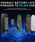 Wireless Door Chime for Home and Office, Easy Plug In Receiver, No Wiring, Door Window Sensor, 500 Ft Range, 55 Chimes, 5 Volume Levels, Adjustable Number Display, Simple Setup, Real Time Alerts battery close-up with CR2450 cell