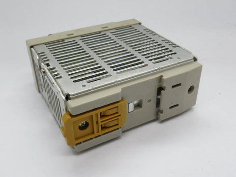 Side view of DIN Rail Power Supply 24V 5A 120W Enclosed Switch Mode With Under Voltage Alarm, featuring durable metal casing.