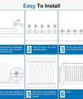 Installation guide for Straight Up Solid Black Aluminum Deck Balusters 26 Inch Spindles with connectors and screws.