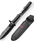 Metal Detector Shovel With Extended Handle And Carry Sheath, Heavy Duty Digger Trowel With Double Serrated Edge For Metal Detecting